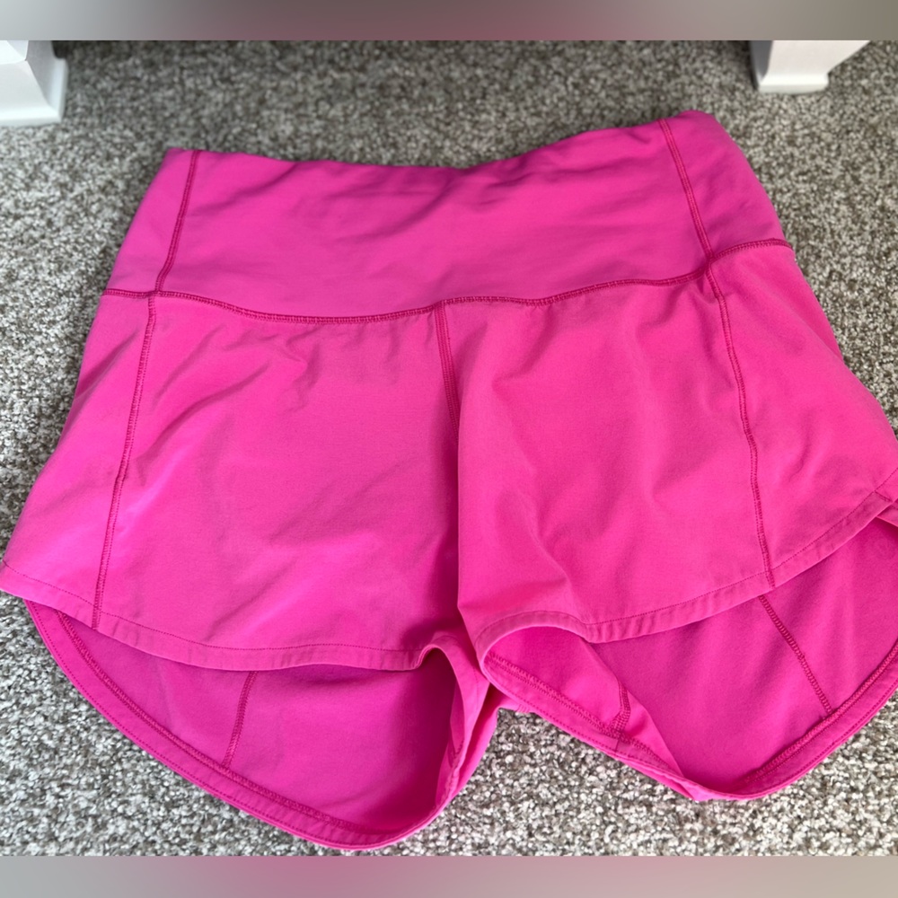 Pink Lululemon Speed Shorts